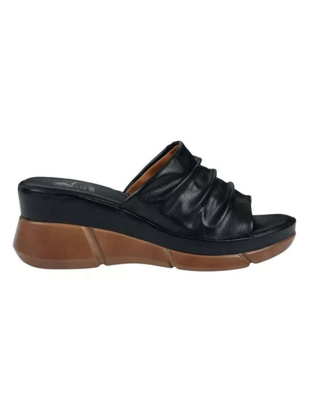 GC Shoes Womens Nora Wedge Slide Sandals Black Size 7 New $79
